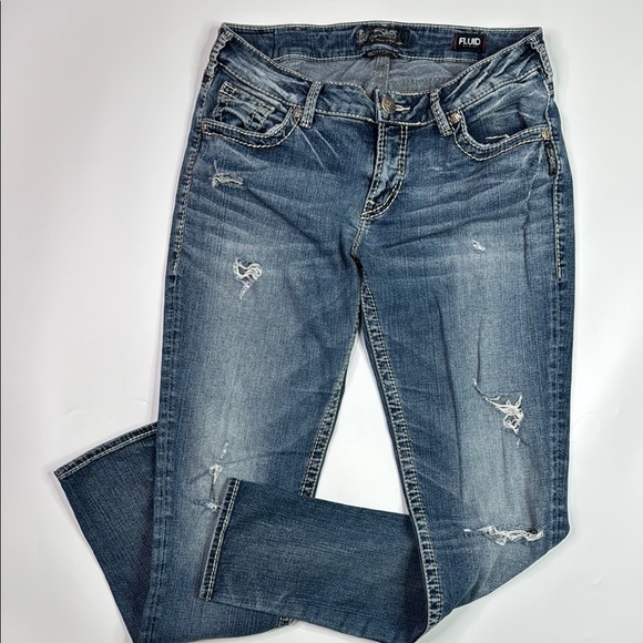 Silver Jeans Fluid Boyfriend Denim Jeans Size 30x29 - Picture 1 of 14